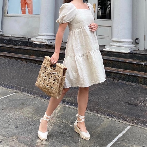 MNG Ruffled Linen Dress - Picture 6 of 13